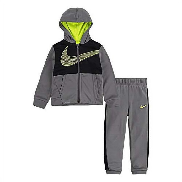 Nike Other - Nike Boys Full Zip Hoodie & Jogger Pants Set (Gunsmoke Gray/Black) Size 12m